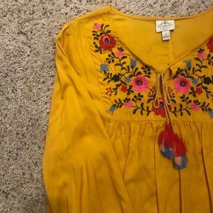 Women’s Yellow Floral Blouse